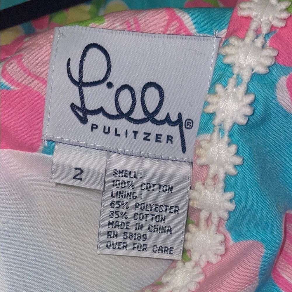 Lilly Pulitzer Pink and Blue Floral Dress - Picture 2 of 8